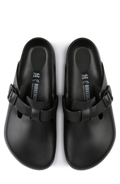 Birkenstock Boston Leather Buckled Clogs In Black