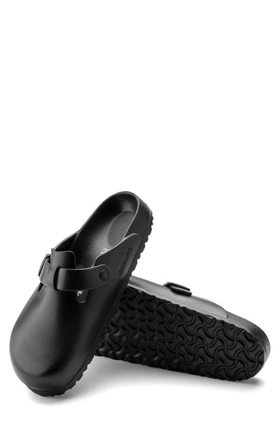 Birkenstock Boston Leather Buckled Clogs In Black