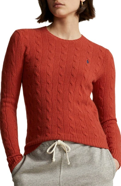 Polo Ralph Lauren Wool And Cashmere Cable-knit Sweater In Red | ModeSens