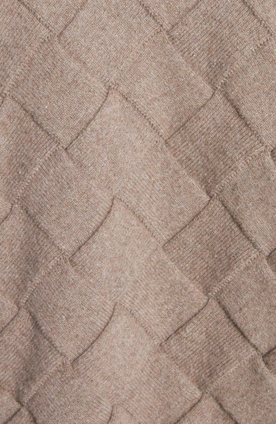 Bottega Veneta 3d Intreccio Crewneck Wool Sweater In Riverbed