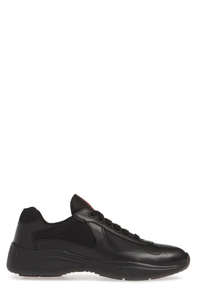 Shop Prada America's Cup Sneaker In Nero Black