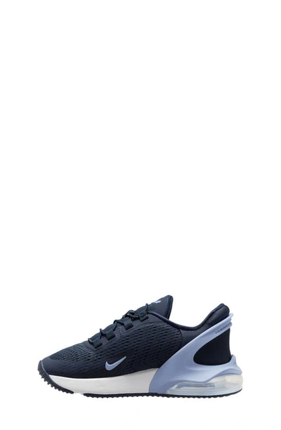 Shop Nike Kids' Air Max 270 Go Sneaker In Obsidian/ Blue Bliss/ White