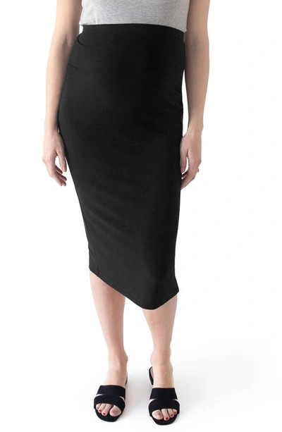 Shop Kindred Bravely Ribbed Maternity Skirt In Black