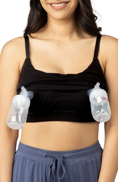 Kindred Bravely Sublime Wireless Hands Free Pumping/nursing Sleep Bra In Black