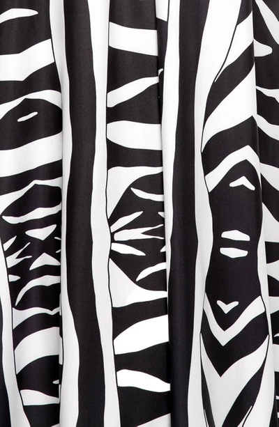 Buxom Couture Animal Print Flutter Hem Jumpsuit In Black