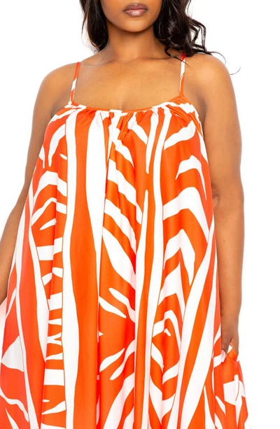 Shop Buxom Couture Animal Print Maxi Dress In Orange