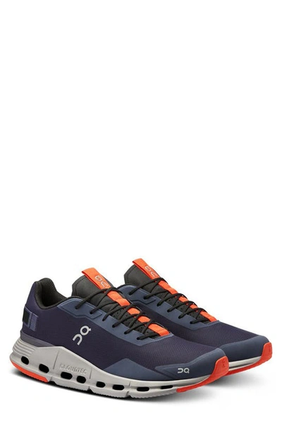 On Cloudnova Form Sneaker In Denim/ Red