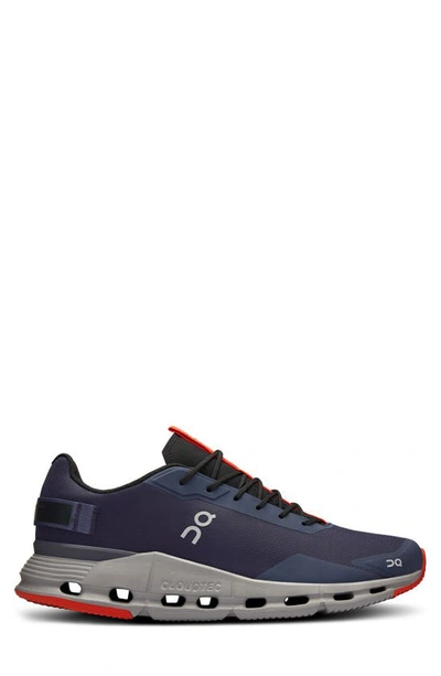 On Cloudnova Form Sneaker In Denim/ Red