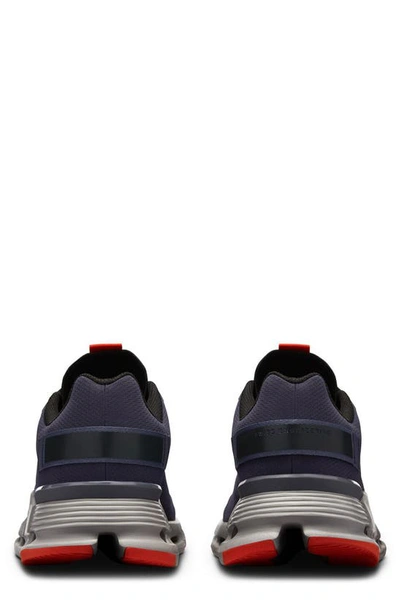On Cloudnova Form Sneaker In Denim/ Red
