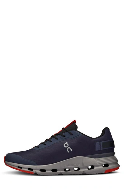 On Cloudnova Form Sneaker In Denim/ Red