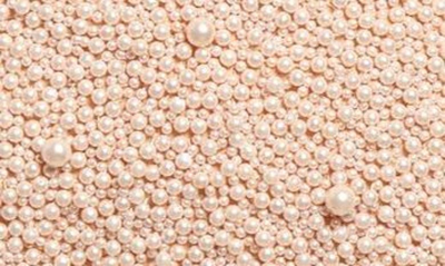 Shop Retroféte Marin Faux Pearl Minidress In Dusty Peach Pearl