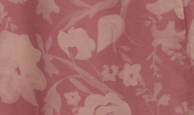 Shop Bardot Fontana Floral Puff Sleeve Cutout Midi Dress In Dusty Rose