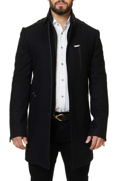 Shop Maceoo Captain Coat In Black