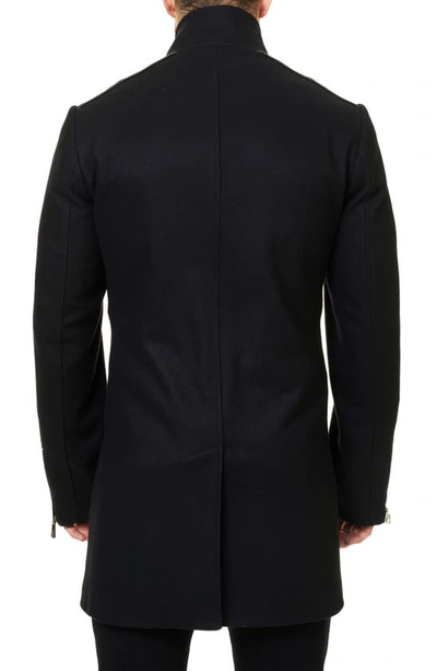Shop Maceoo Captain Coat In Black