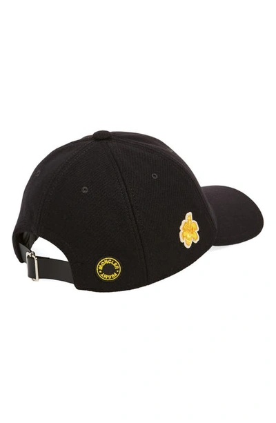 Shop Moncler Genius X Frgmt Oversize Logo Patch Baseball Cap In Black