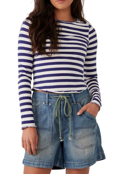Shop Free People Be My Baby Stripe Long Sleeve Top In Classic Combo