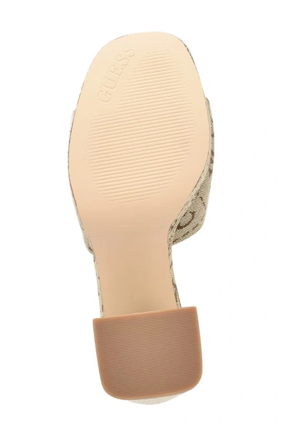 Shop Guess Jadah Jacquard Platform Sandal In Medium Brown 211
