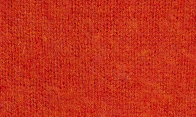 Shop Drake's Brushed Wool Crewneck Sweater In Orange
