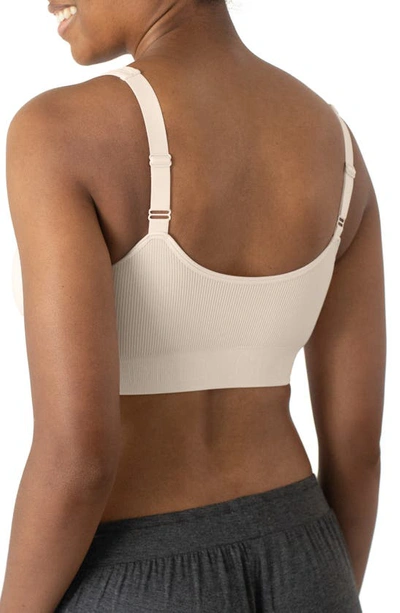 Kindred Bravely Plus Size Sublime Adjustable Crossover Nursing & Lounge Bra S In Stone Grey