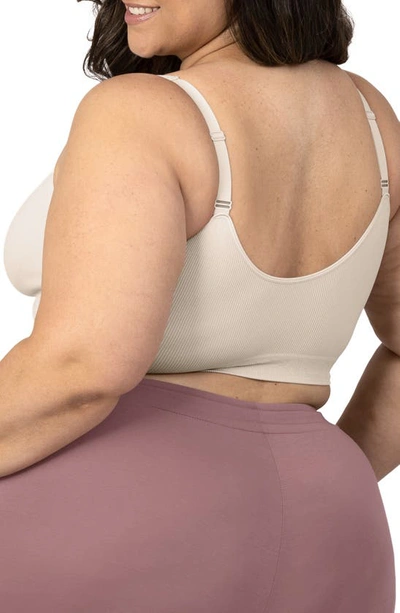 Kindred Bravely Plus Size Sublime Adjustable Crossover Nursing & Lounge Bra S In Stone Grey