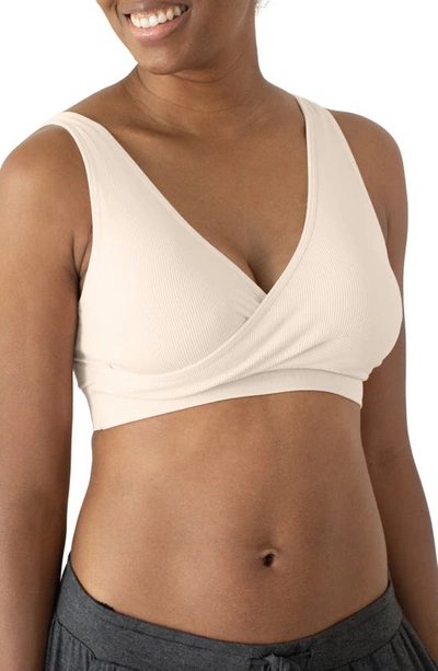 Kindred Bravely Plus Size Sublime Adjustable Crossover Nursing & Lounge Bra S In Stone Grey