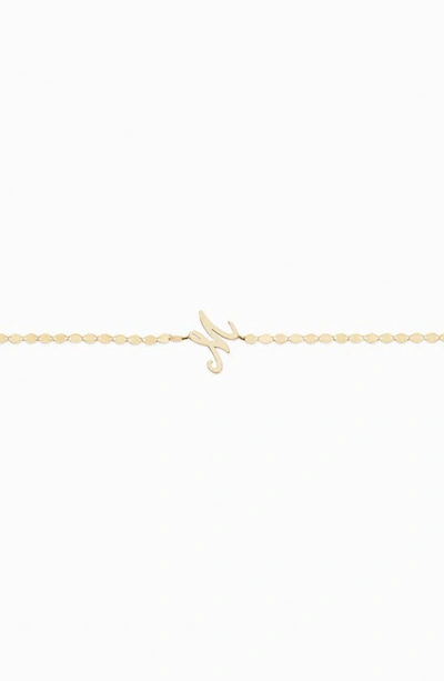 Shop Lana Jewelry Cursive Initial Pendant Bracelet In Yellow  - M
