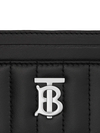 Shop Burberry Women Lola Quilted Card Case In Black