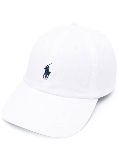 Shop Polo Ralph Lauren Logo Cap In White
