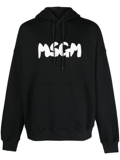 Shop Msgm Logo Sweater In Black