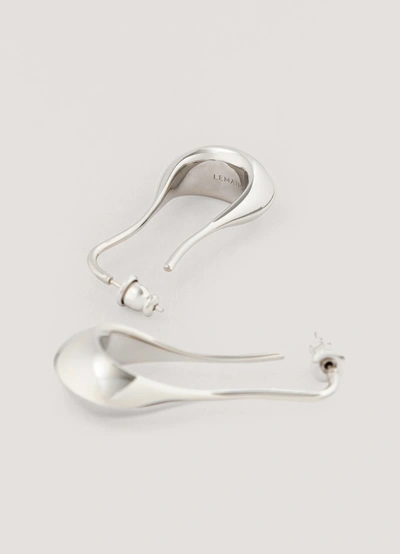 Shop Lemaire Women Short Drop Earrings In Bk927 Silver