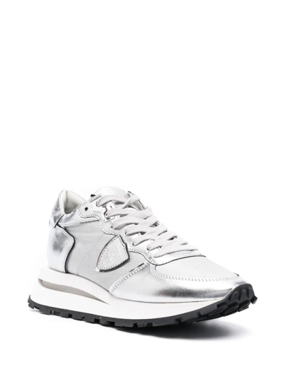 Shop Philippe Model 'trpx' Sneakers In Silver