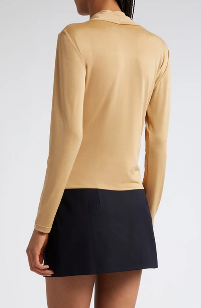 Shop Mother Of All Ruby Cowl Neck Top In Golden Nude