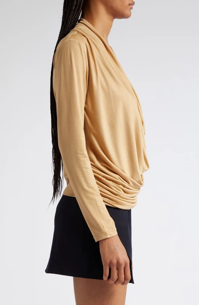 Shop Mother Of All Ruby Cowl Neck Top In Golden Nude