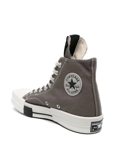 Shop Rick Owens Drkshdw X Converse Turbodrk Laceless Woven High-top Sneakers In 34 Dust