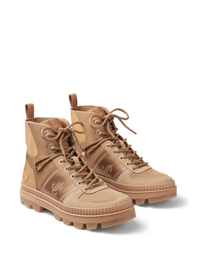 Jimmy Choo Normandy Lace-up Boots In Nude