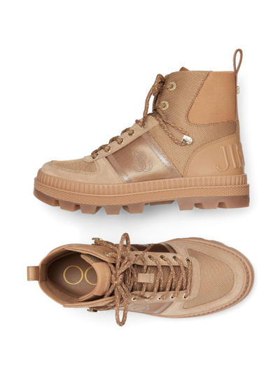 Jimmy Choo Normandy Lace-up Boots In Nude