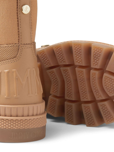 Jimmy Choo Normandy Lace-up Boots In Nude