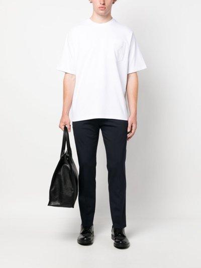 Prada Midnight Wool Wide-leg Pant In Blau