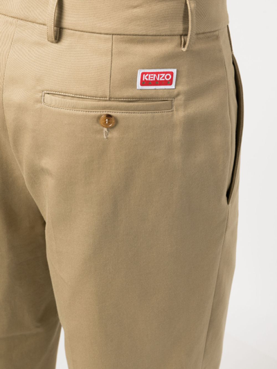 Kenzo Straight-leg Carpenter Trousers In Nude
