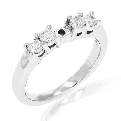 Vir Jewels 1.10 Cttw Semi Mount Diamond Wedding Bridal Set 14k White Gold Round In Silver