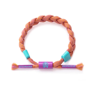 Rastaclat Original Hand Braided Winds Adjustable Bracelet In Blue