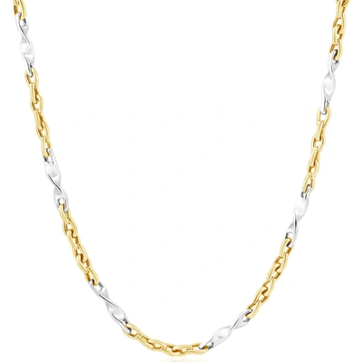 Shop Pompeii3 Men's 14k Gold (28gram) Or Platinum (52gram) 4mm Link Chain Necklace 24"
