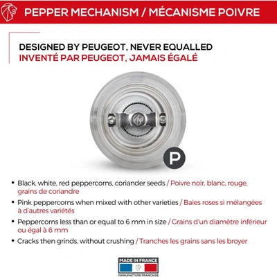 Peugeot Nancy Pepper Mill Acrylic, 11.75-inch, Clear In Multi