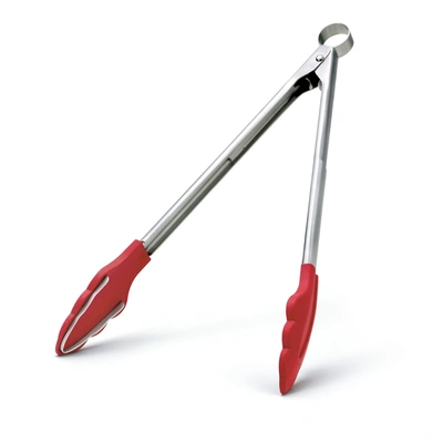 Cuisipro 12 Inch Tongs With Teeth, Red In Red
