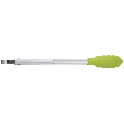 Cuisipro 9.5 Inch Silicone Locking Tongs, Apple Green In Green