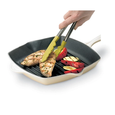 Cuisipro 9.5 Inch Silicone Locking Tongs, Apple Green In Green