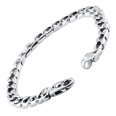 Pompeii3 Men's Link 14k Gold (34gram) Or Platinum (54gram) 8mm Bracelet 8.5" In Silver