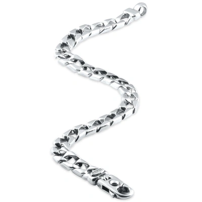 Pompeii3 Men's Link 14k Gold (34gram) Or Platinum (54gram) 8mm Bracelet 8.5" In Silver
