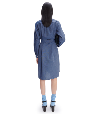 Shop Apc Olivia Dress In Blue
