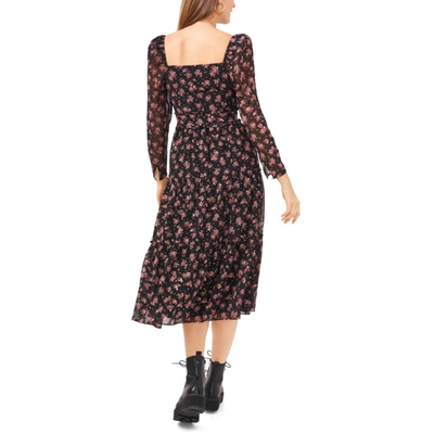 Shop 1.state Womens Chiffon Floral Midi Dress In Black